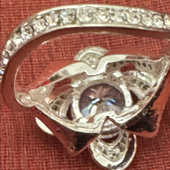 Sterling 925 Simulated Diamonds Fleur de Los Blossom - Picture 7 of 9